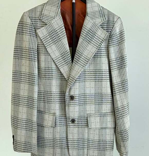 Vintage 1970s Time Out by Farah Plaid Sport Coat Blazer Made in USA - Picture 10 of 10